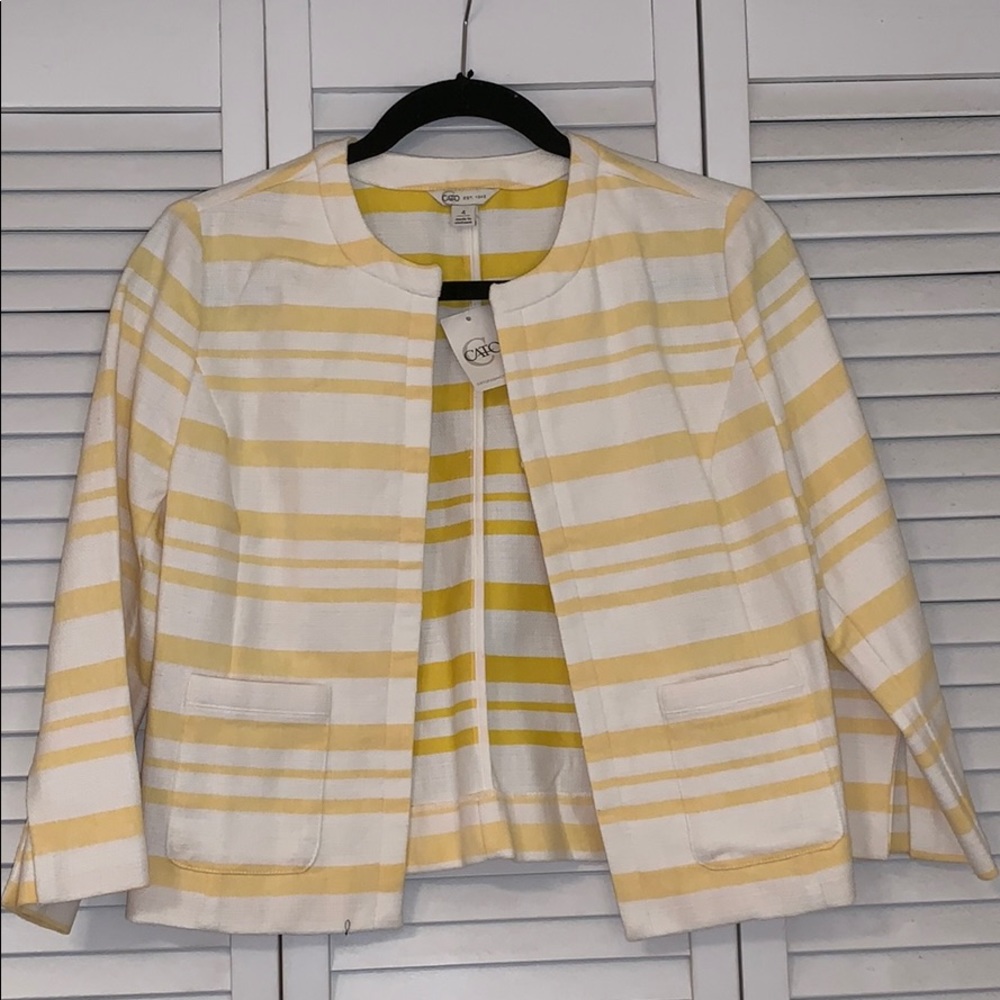 Yellow + White Blazer - cute with white jeans!